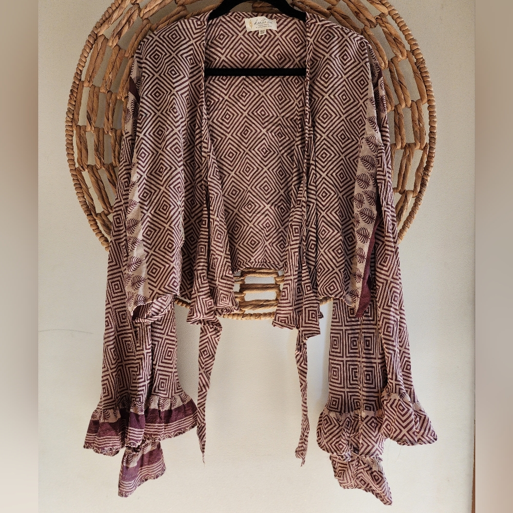 Kantha Bae Groovy Upcycled Silk Shrug